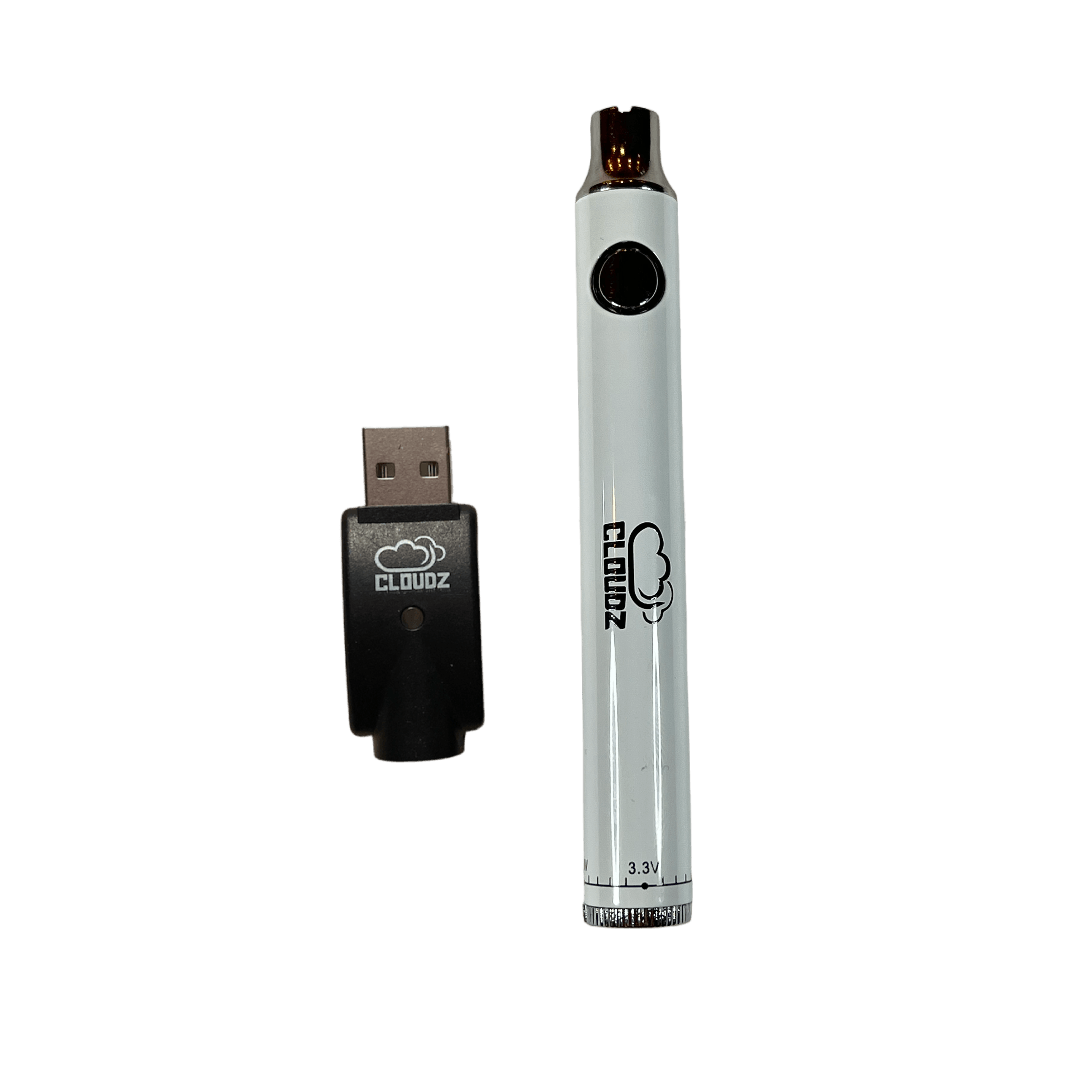 Cloudz battery with USB charger, white