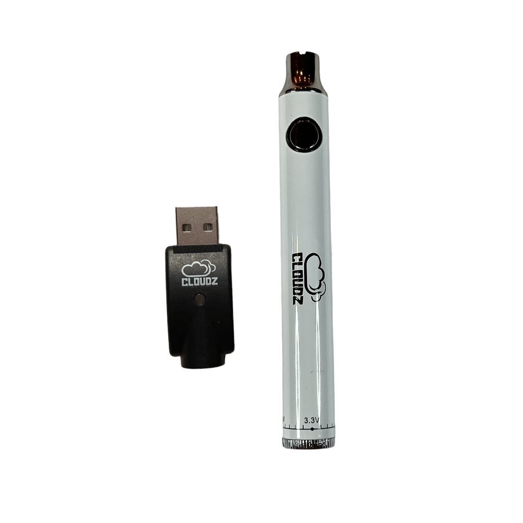 Cloudz battery with USB charger, white