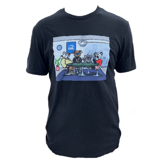 Cloudz apparel black poker t-shirt, front