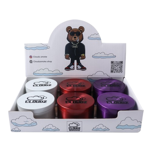 Cloudz Grinderz Display Box - 75MM - 6 Count - Wholesale