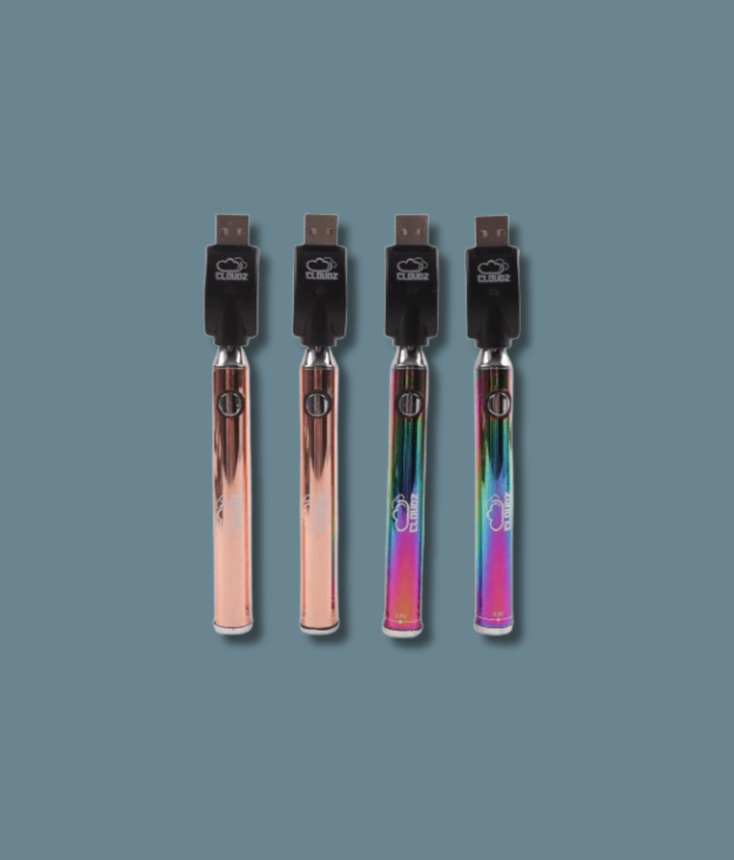 Cloudz Batteryz Individually Packaged Display Box - USB Charger - 24 Count - (Assorted Colors) - Wholesale