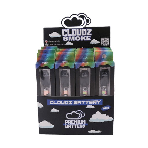 Cloudz Batteryz Individually Packaged Display Box - USB Charger - 24 Count - (Assorted Colors) - Wholesale