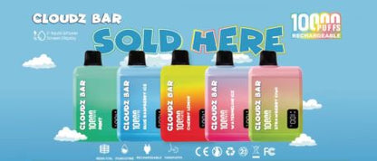 Cloudz Bar - 10,000 puffs - With LED Screen- Rechargeable - 5 pcs/Display