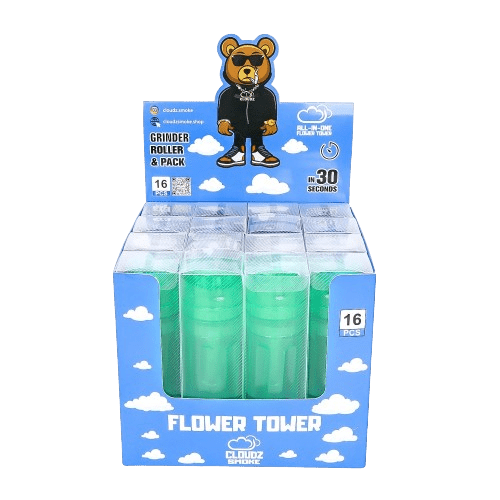 Cloudz Flower Tower - 3 in 1 Cone Filler - Storage Container - Wholesale - Cloudz-Smoke-DET