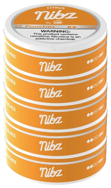 Nibz Pouches - 6mg - 15 Pouches/Can - 5 Cans/Roll - Wholesale