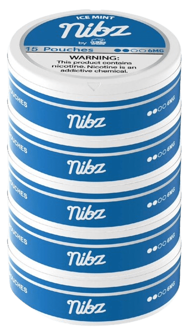 Nibz Pouches - 6mg - 15 Pouches/Can - 5 Cans/Roll - Wholesale