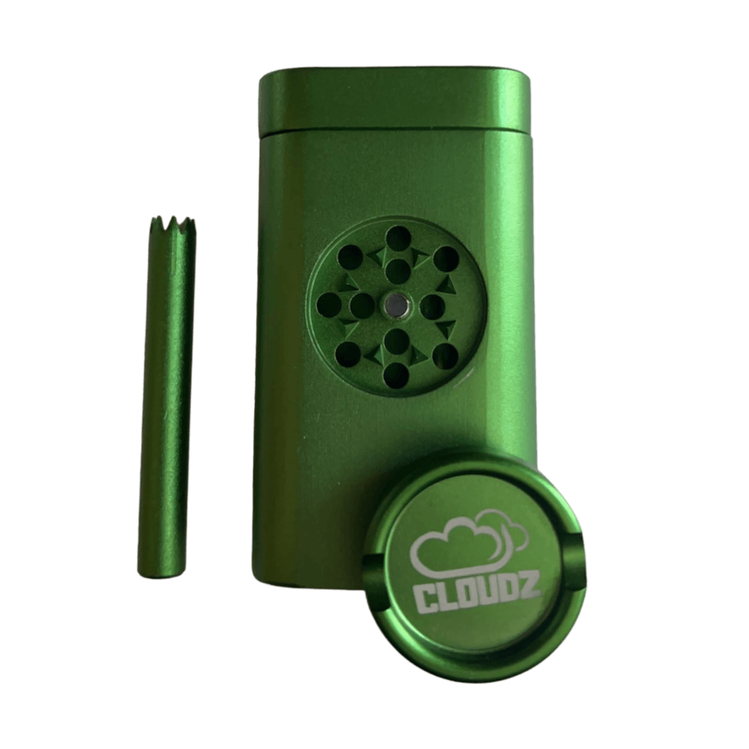 one hitter dugout, grinder, and hitter, green