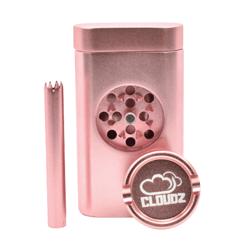 one hitter dugout, grinder, and hitter, pink