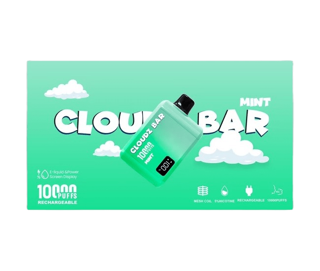 Cloudz Bar - 10,000 puffs - With LED Screen- Rechargeable - 5 pcs/Display