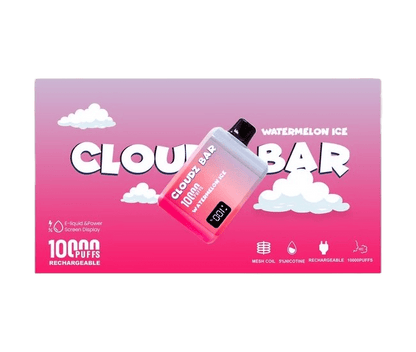 Cloudz Bar - 10,000 puffs - With LED Screen- Rechargeable - 5 pcs/Display