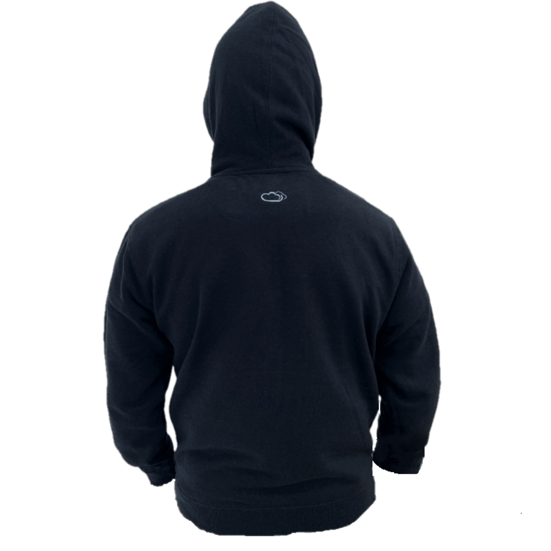 Cloudz apparel bear hoodie, back