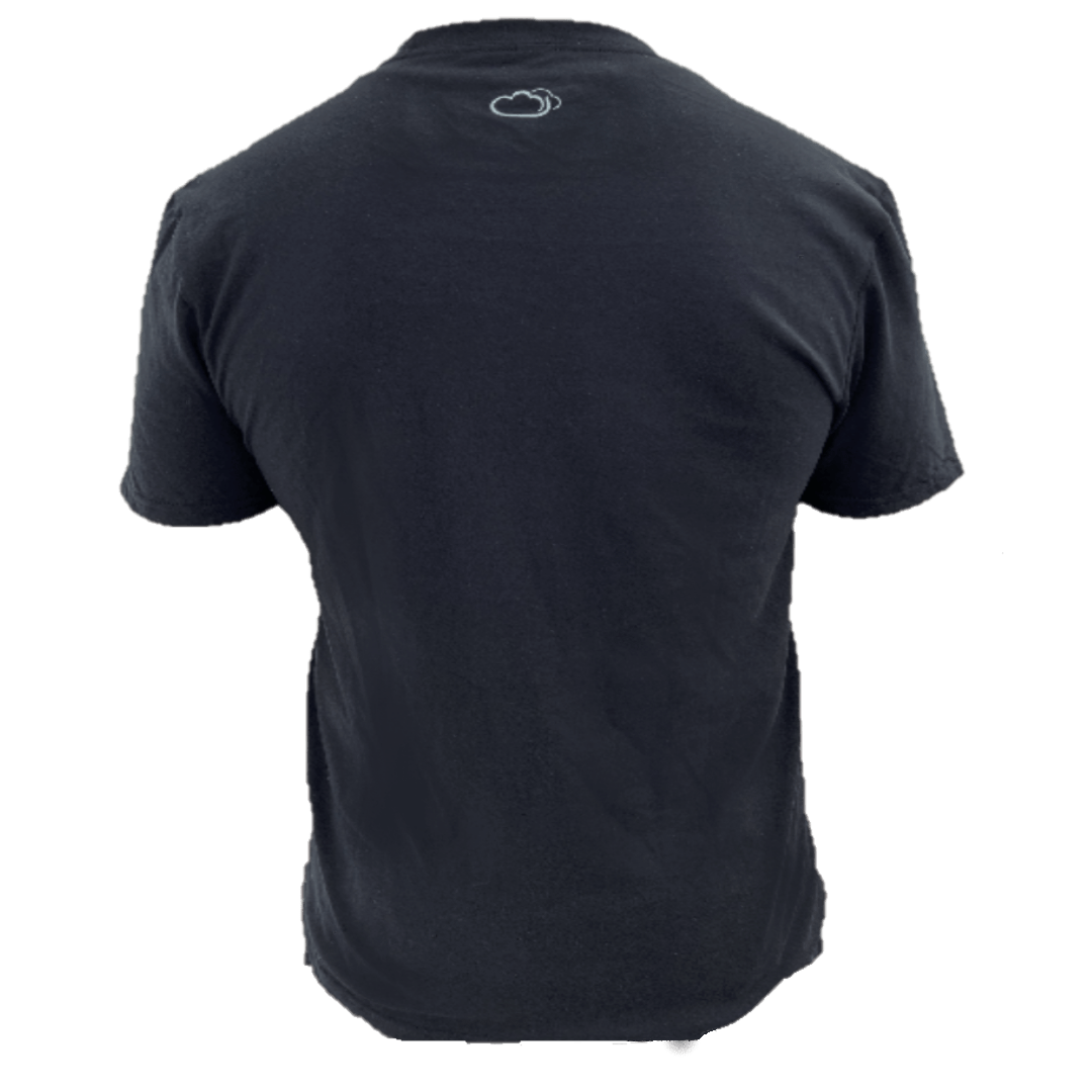Cloudz apparel black bear t-shirt, back