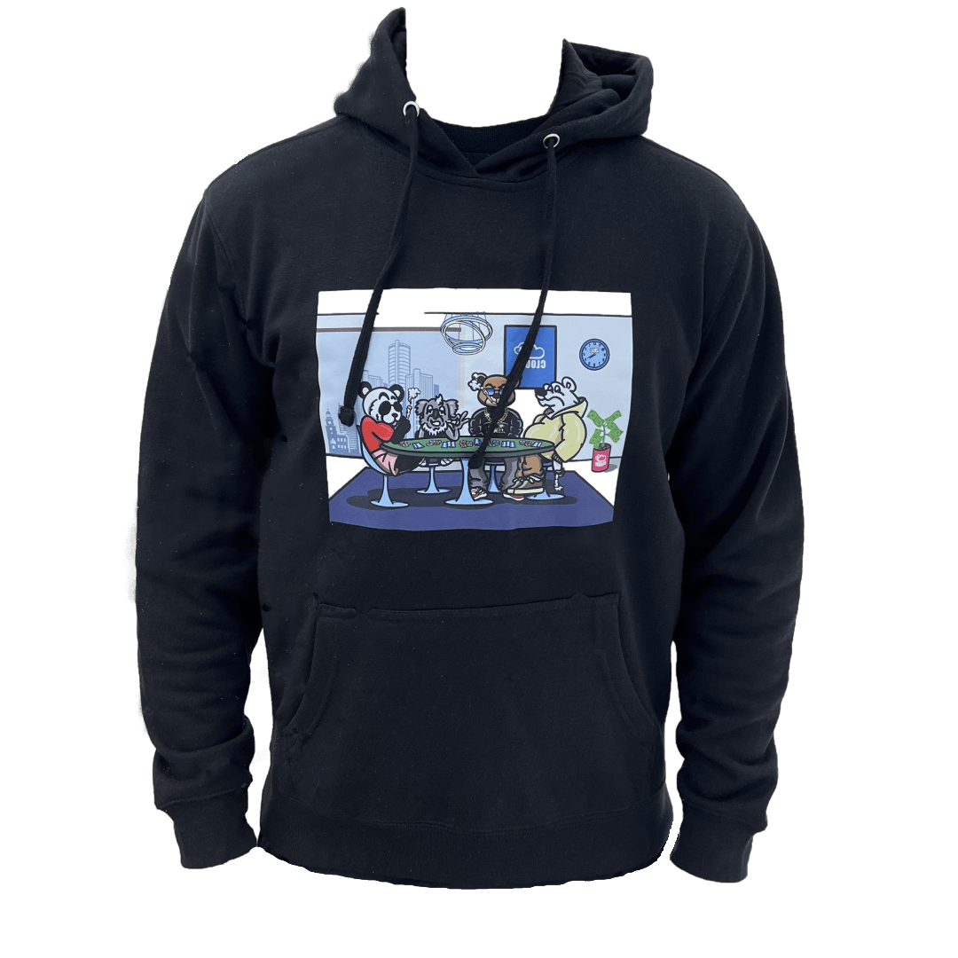 Cloudz apparel poker hoodie, front